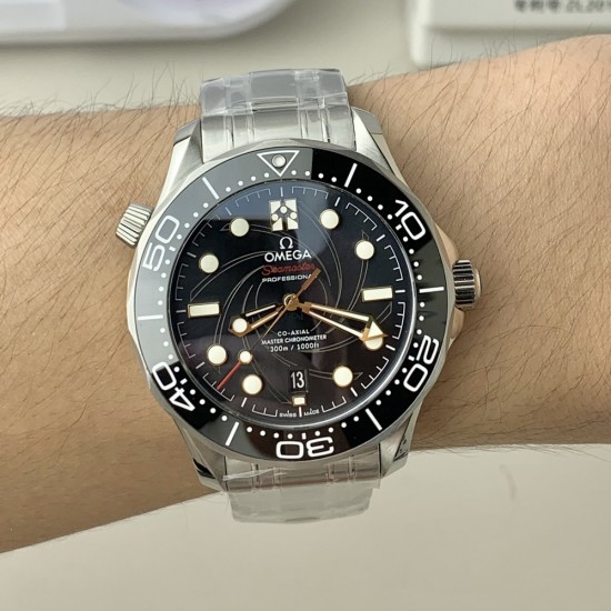 Omega-Seamaster 300M James Bond 007 Queen's Messenger Limited Edition SS/SS Black Ceramic Black Dial VSF VS8800 1:1 Super Clone V4