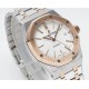 Audemars Piguet-Royal Oak 15450SR 37mm Two Tone Midsize RG/SS White Dial  APS SA3210 Automatic