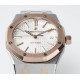 Audemars Piguet-Royal Oak 15450SR 37mm Two Tone Midsize RG/SS White Dial  APS SA3210 Automatic