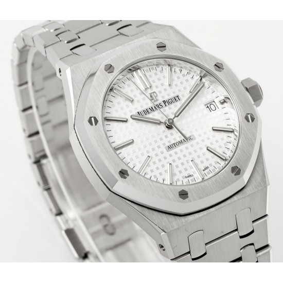 Audemars Piguet-Royal Oak 15450SR 37mm Midsize SS/SS White Dial APS SA3210 Automatic