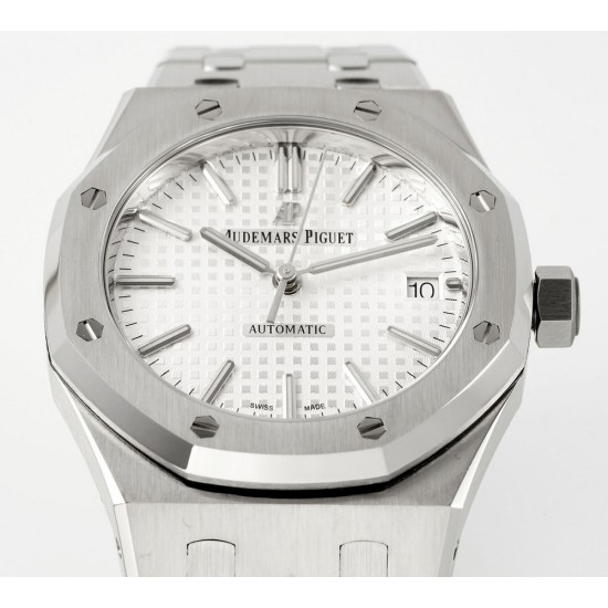 Audemars Piguet-Royal Oak 15450SR 37mm Midsize SS/SS White Dial APS SA3210 Automatic