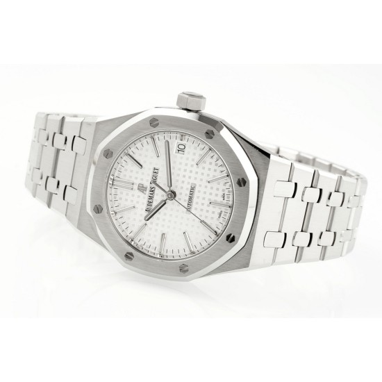 Audemars Piguet-Royal Oak 15450SR 37mm Midsize SS/SS White Dial APS SA3210 Automatic