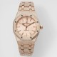 Audemars Piguet-Royal Oak 15454 Frosted 37mm Midsize RG/RG Rose Gold Dial APS SA3210 Automatic 1:1 Super Clone
