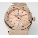 Audemars Piguet-Royal Oak 15454 Frosted 37mm Midsize RG/RG Rose Gold Dial APS SA3210 Automatic 1:1 Super Clone