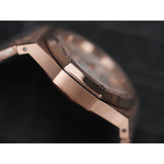 Audemars Piguet-Royal Oak 15454 Frosted 37mm Midsize RG/RG White Dial APS SA3210 Automatic 1:1 Super Clone