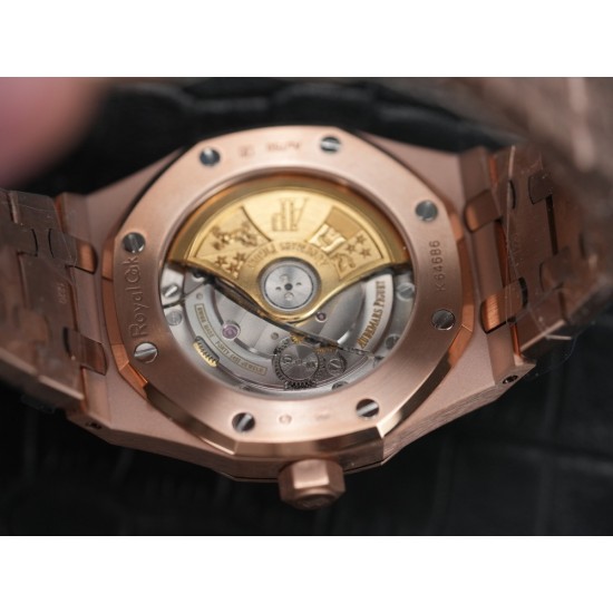 Audemars Piguet-Royal Oak 15454 Frosted 37mm Midsize RG/RG White Dial APS SA3210 Automatic 1:1 Super Clone