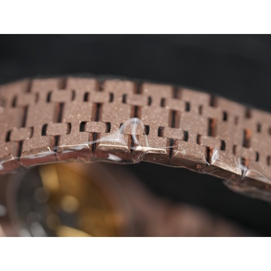 Audemars Piguet-Royal Oak 15454 Frosted 37mm Midsize RG/RG White Dial APS SA3210 Automatic 1:1 Super Clone