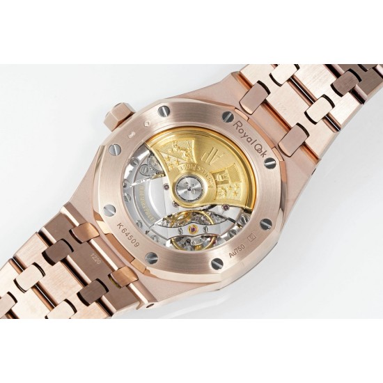 Audemars Piguet-Royal Oak 15454 Frosted 37mm Midsize RG/RG White Dial APS SA3210 Automatic 1:1 Super Clone