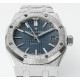 Audemars Piguet-Royal Oak 15454 Frosted 37mm Midsize SS/SS Blue Dial APS SA3210 Automatic 1:1 Super Clone