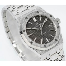Audemars Piguet-Royal Oak 15454 Frosted 37mm Midsize SS/SS Grey Dial APS SA3210 Automatic 1:1 Super Clone