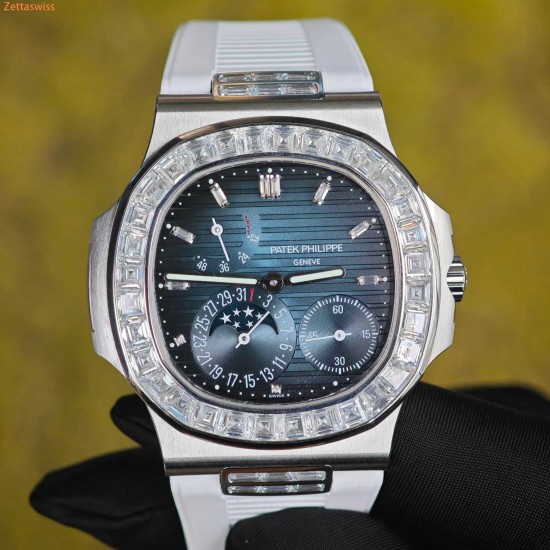 [Customization] Patek Philippe-Nautilus Moonphase 5724 40mm Upgraded Diamond-Sets With Super ACE240 Movement
