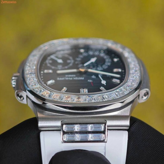 [Customization] Patek Philippe-Nautilus Moonphase 5724 40mm Upgraded Diamond-Sets With Super ACE240 Movement