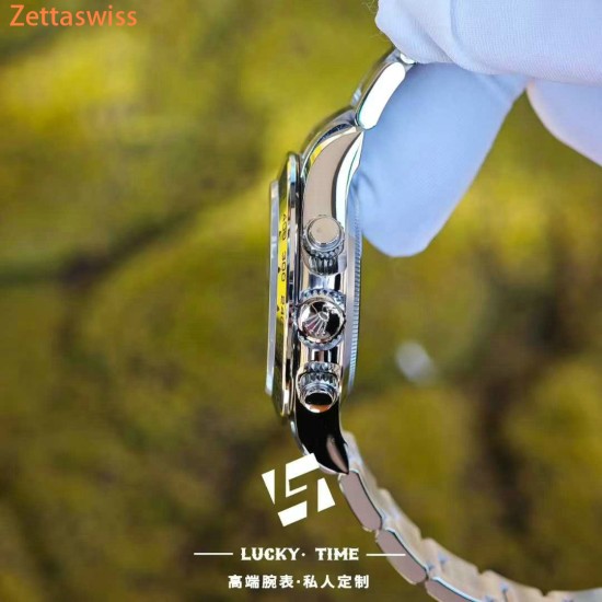 [Customization] Rolex-Daytona 116509 Panda 40mm With Genuine Grade Numeral Markers Dial Real 18K Platinum Wrapped