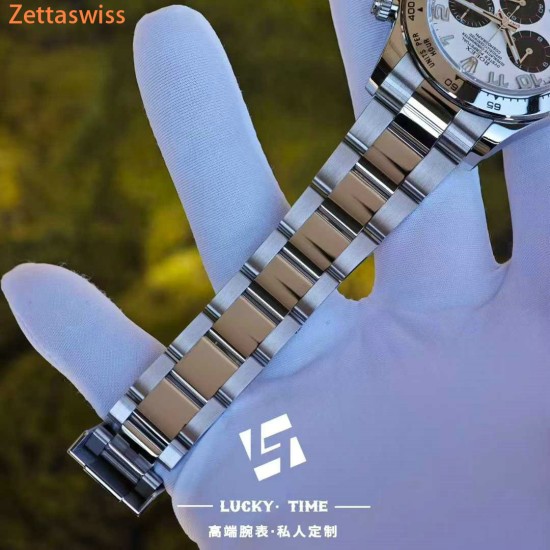 [Customization] Rolex-Daytona 116509 Panda 40mm With Genuine Grade Numeral Markers Dial Real 18K Platinum Wrapped