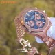 [Customization] Audemars Piguet-Royal Oak Chrono 26239OR  41mm Real 18K Rose Gold With Customized Blue Dial Super 1:1 4401 Movement