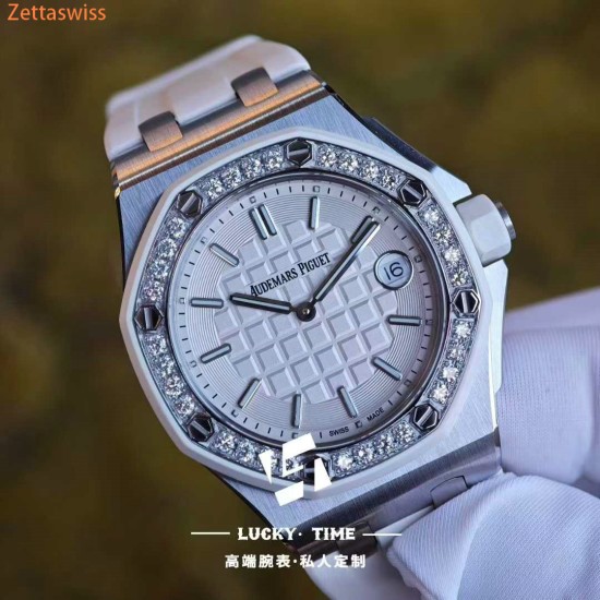 [Customization] Audemars Piguet- Royal Oak Offshore AP67540 37mm With Real Diamonds Swiss Imported Quartz Movement