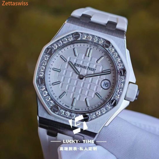 [Customization] Audemars Piguet- Royal Oak Offshore AP67540 37mm With Real Diamonds Swiss Imported Quartz Movement
