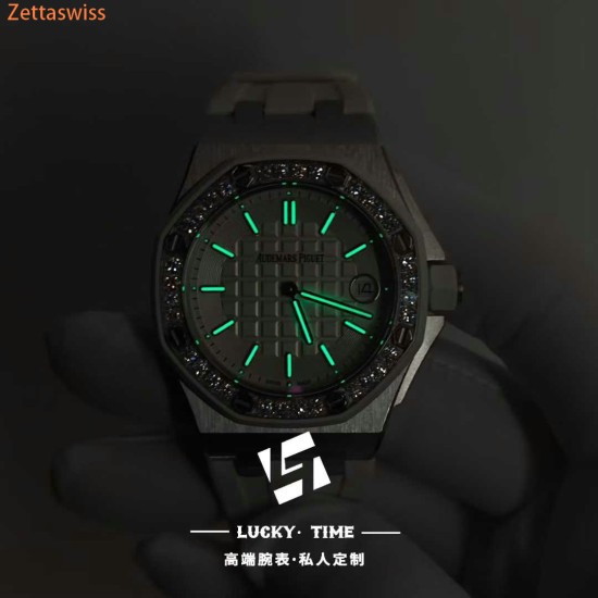 [Customization] Audemars Piguet- Royal Oak Offshore AP67540 37mm With Real Diamonds Swiss Imported Quartz Movement