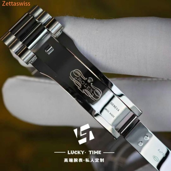 [Customization] Rolex-DayDate 228239 40mm White Mother-of-Pearl Dial Diamond Markers 18K Platinum Wrapped ETA2836 Movement