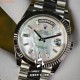 [Customization] Rolex-DayDate 228239 40mm White Mother-of-Pearl Dial Diamond Markers 18K Platinum Wrapped ETA2836 Movement