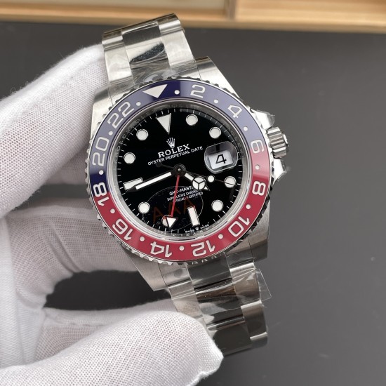 Rolex-GMT Master II 126710 Pepsi (Coke) Oyster 40mm SS/SS Black Dial VSF V3 DD3285 Automatic 1:1 Super Clone