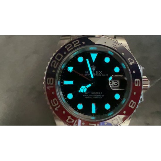 Rolex-GMT Master II 126710 Pepsi (Coke) Oyster 40mm SS/SS Black Dial VSF V3 DD3285 Automatic 1:1 Super Clone