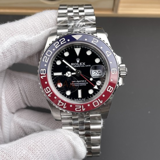 Rolex-GMT Master II 126710 Pepsi (Coke) Jubilee 40mm SS/SS Black Dial VSF V3 DD3285 Automatic 1:1 Super Clone