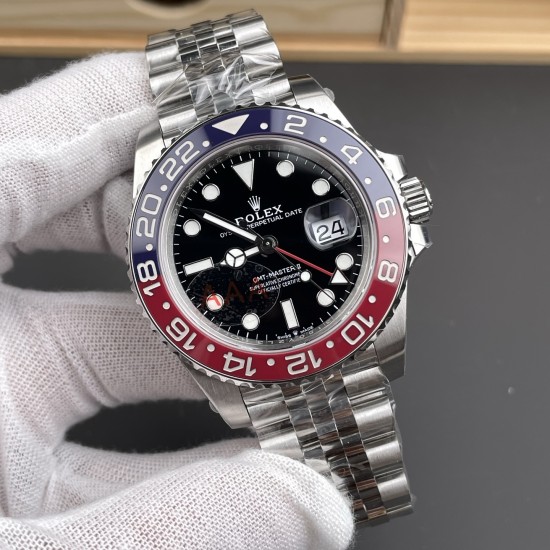 Rolex-GMT Master II 126710 Pepsi (Coke) Jubilee 40mm SS/SS Black Dial VSF V3 DD3285 Automatic 1:1 Super Clone