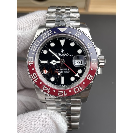 Rolex-GMT Master II 126710 Pepsi (Coke) Jubilee 40mm SS/SS Black Dial VSF V3 DD3285 Automatic 1:1 Super Clone