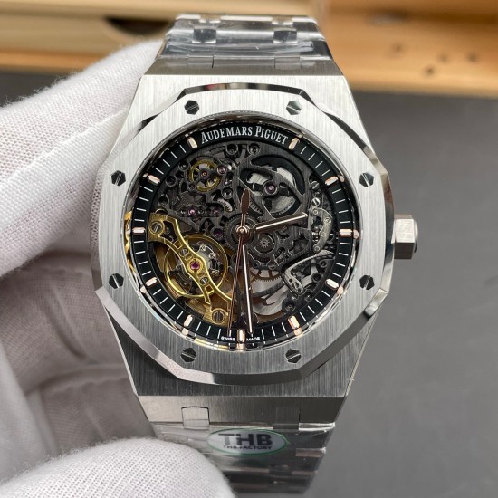 Audemars Piguet - Royal Oak 15407 41mm SS/SS Skeleton Dial THBF SH3132 Automatic V2 1:1 Super Clone