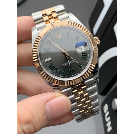 Rolex-Datejust 126333 41mm Jub YG/SS Grey/Rmn ARF SH3235(Tungsten Heavy Version)