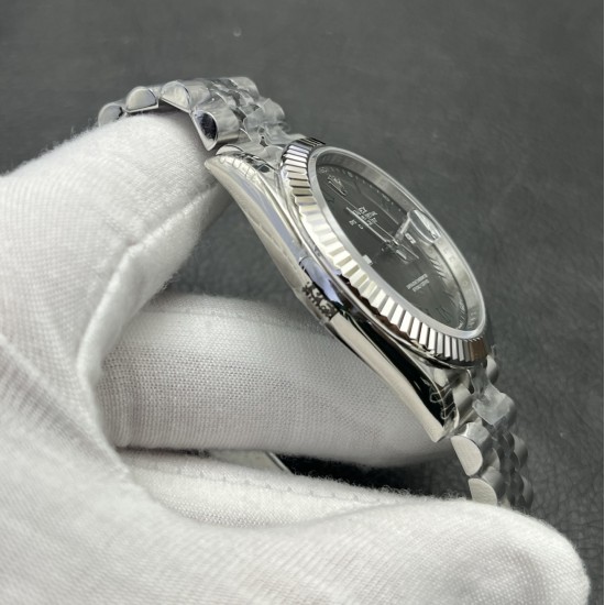 Rolex- Datejust 126334 41mm Wimbledon Jub SS/SS Grey Dial VSF VS3235 Super Clone