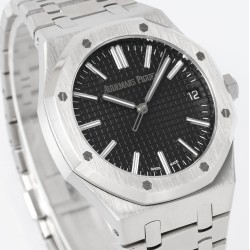 Audemars Piguet-Royal Oak 41mm 15510 SS/SS Black/Stk APSF A4302 Super Clone