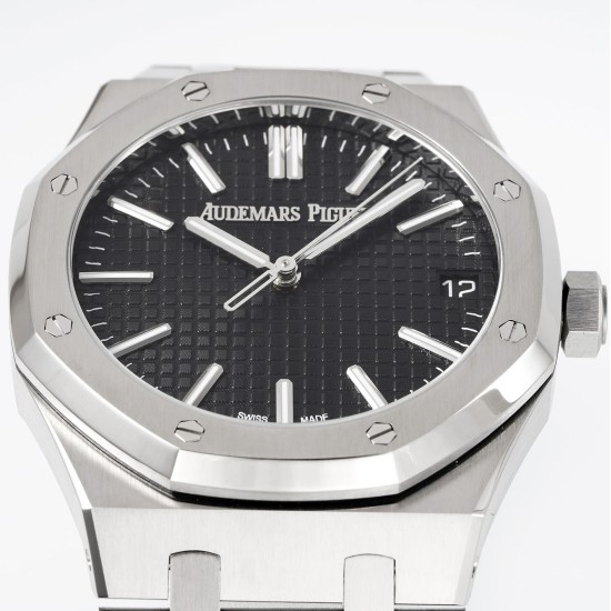Audemars Piguet-Royal Oak 41mm 15510 SS/SS Black/Stk APSF A4302 Super Clone