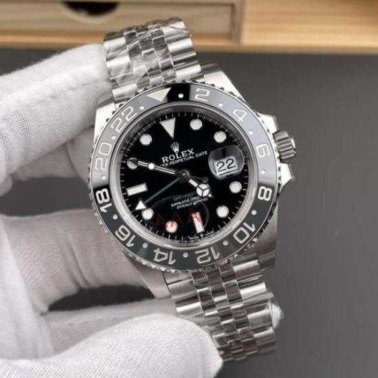 Rolex-GMT Master II 126710 Bruce Wayne 40mm Jub SS/SS Black Dial VSF DD3285