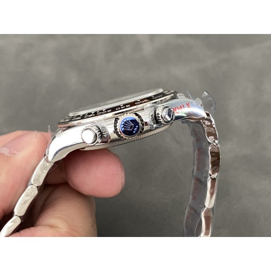 Rolex-Daytona 126529 40mm Le Mans SS/SS Black Dial QF V9 DD4132 Max(Gain Weight) (24Hour Subdial)