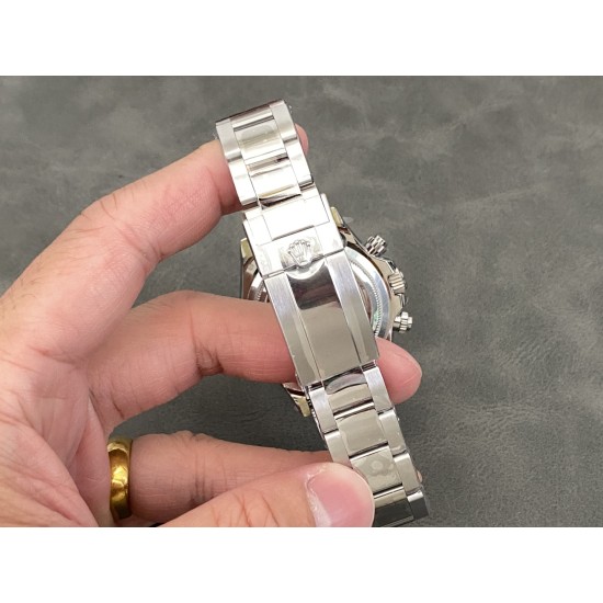 Rolex-Daytona 126529 40mm Le Mans SS/SS Black Dial QF V9 DD4132 Max(Gain Weight) (24Hour Subdial)