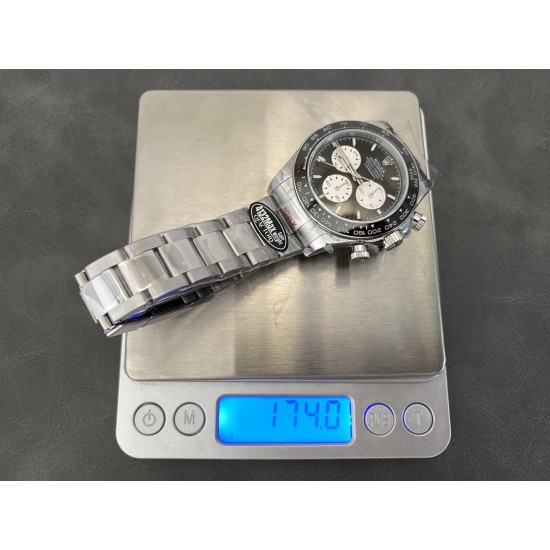 Rolex-Daytona 126529 40mm Le Mans SS/SS Black Dial QF V9 DD4132 Max(Gain Weight) (24Hour Subdial)