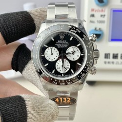 Rolex-Daytona 126529 40mm Le Mans SS/SS Black Dial QF V9 DD4132 Max(Gain Weight) (24Hour Subdial)