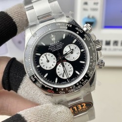 Rolex-Daytona 126529 40mm Le Mans SS/SS Black Dial QF V9 DD4132 Max(Gain Weight) (24Hour Subdial)