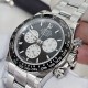 Rolex-Daytona 126529 40mm Le Mans Platinum Wrapped On SS/SS Black Dial QF V9 DD4132 Max(Gain Weight) (24Hour Subdial)