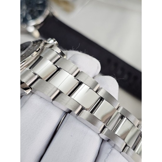 Rolex-Daytona 126529 40mm Le Mans Platinum Wrapped On SS/SS Black Dial QF V9 DD4132 Max(Gain Weight) (24Hour Subdial)