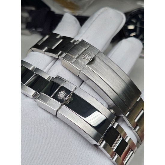 Rolex-Daytona 126529 40mm Le Mans Platinum Wrapped On SS/SS Black Dial QF V9 DD4132 Max(Gain Weight) (24Hour Subdial)