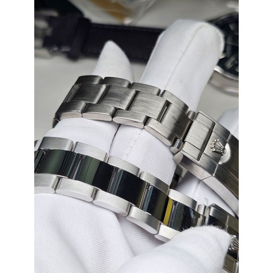 Rolex-Daytona 126529 40mm Le Mans Platinum Wrapped On SS/SS Black Dial QF V9 DD4132 Max(Gain Weight) (24Hour Subdial)