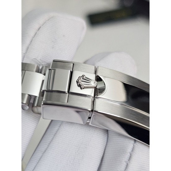 Rolex-Daytona 126529 40mm Le Mans Platinum Wrapped On SS/SS Black Dial QF V9 DD4132 Max(Gain Weight) (24Hour Subdial)