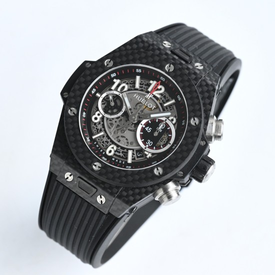 Hublot-Big Bang Unico 45mm CF/CF/RU Black HBF V2 Asia 7750 Mod Super Clone