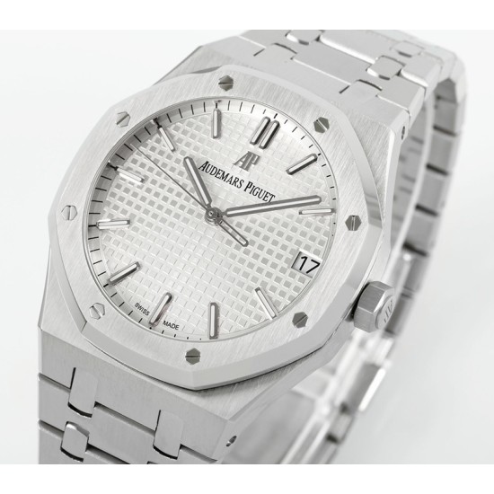 Audemars Piguet-Royal Oak 41mm 15500 SS/SS Silver/Stk APSF A4302 Super Clone