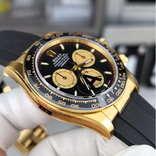 Rolex-Daytona 126518 40mm YG/RU Gold/Black VSF V2 DD4131(18K Yellow Gold Wrapped) Supper Clone
