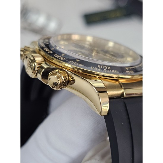 Rolex-Daytona 126518 40mm YG/RU Gold/Black VSF V2 DD4131(18K Yellow Gold Wrapped) Supper Clone