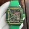 Richard Mille-RM67-02 Wayde van Niekerk 39mm DIW Green NTPT /NY Skeleton Dial on Green Strap VAF CRMA7